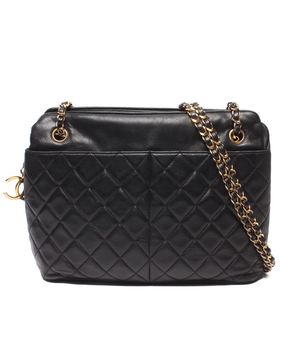 Chanel Chain Shoulder Bag Gold Quilted