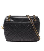 Chanel Chain Shoulder Bag Gold Quilted