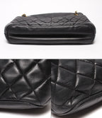 Chanel Chain Shoulder Bag Gold Quilted