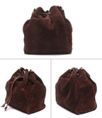 Chanel Shoulder Bag Crossbody Gold Suede