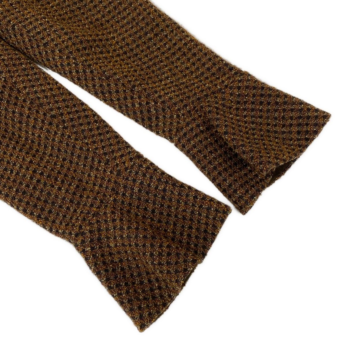 Chanel Dress 40 M Dark Brown Zip Up Plaid Wool — view 5