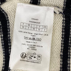 Dior Hoodie I 38 White Black Knit Border Zip — view 4