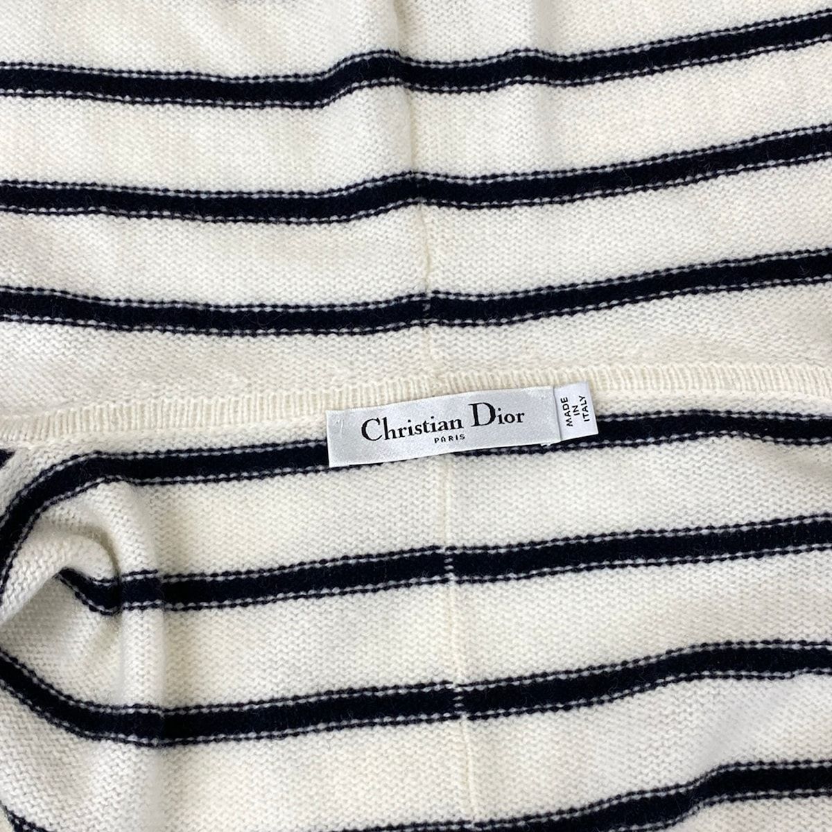 Dior Hoodie I 38 White Black Knit Border Zip — view 7