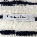 Dior Hoodie I 38 White Black Knit Border Zip — view 3