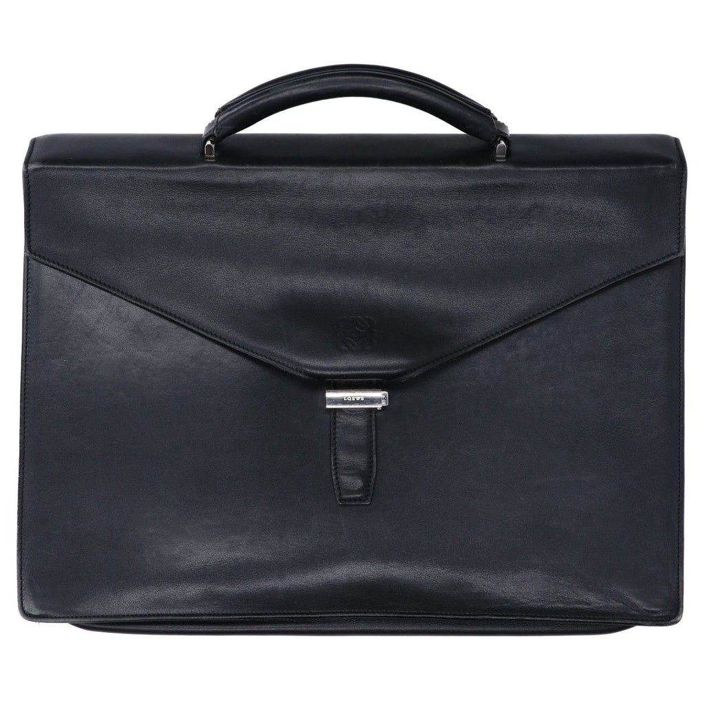 Loewe Anagram Leather Flap Bag Business Briefcase