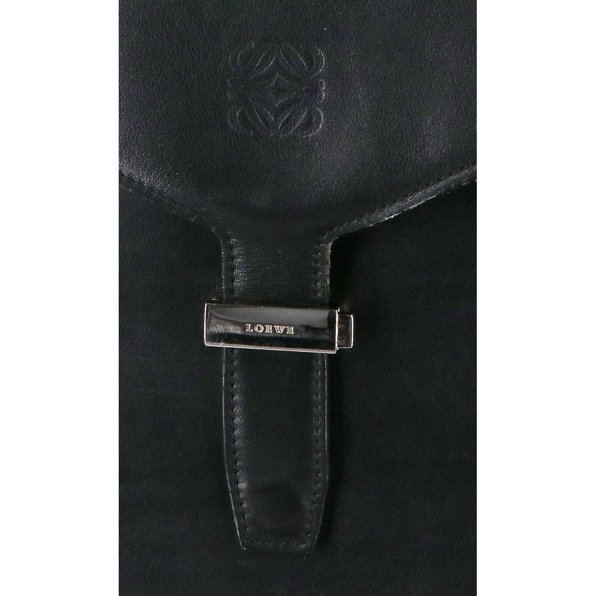 Loewe Anagram Leather Flap Bag Business Briefcase