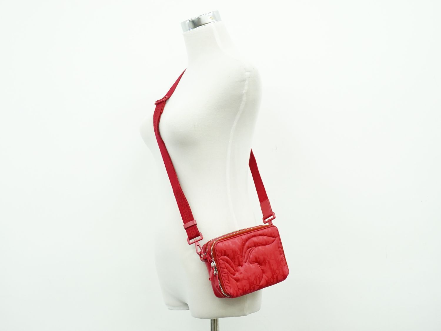 Dior I-r-el Erl Mirage Quilted Rabbit Shoulder Bag Pochette Nylon