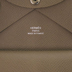 Hermes Calvi Duo Veau Epsom Etoupe Card Case