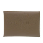 Hermes Calvi Duo Veau Epsom Etoupe Card Case