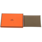 Hermes Calvi Duo Veau Epsom Etoupe Card Case