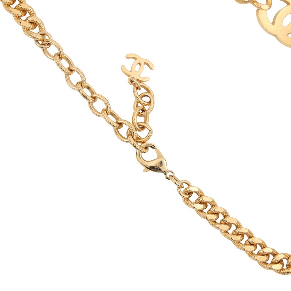 Chanel Necklace CC Logo Rhinestone a Choker