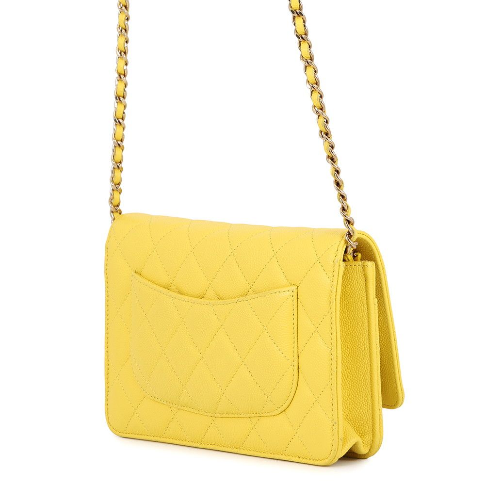 Chanel Chain Wallet Classic Quilted CC Logo Caviar Leather Shoulder Bag