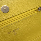 Chanel Chain Wallet Classic Quilted CC Logo Caviar Leather Shoulder Bag