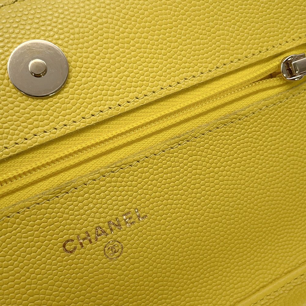 Chanel Chain Wallet Classic Quilted CC Logo Caviar Leather Shoulder Bag