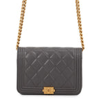 Chanel Chain Wallet Boy 15 Caviar Leather Shoulder Bag