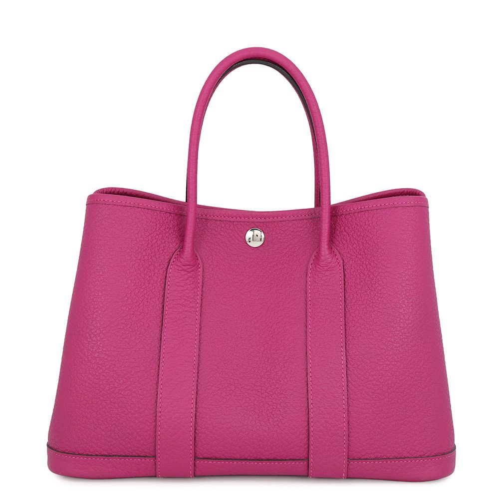 Hermes Tote Bag Garden Party TPM Lo-z Purple Silver Negotiating