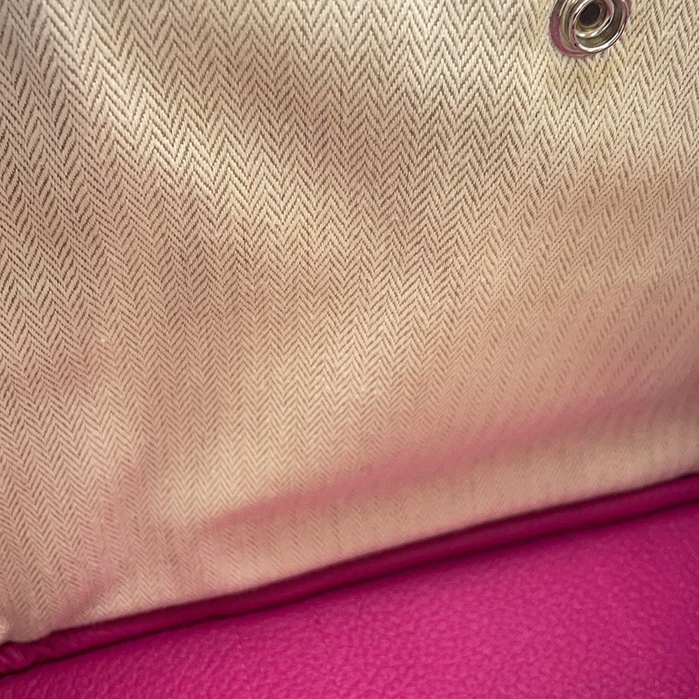 Hermes Tote Bag Garden Party TPM Lo-z Purple Silver Negotiating