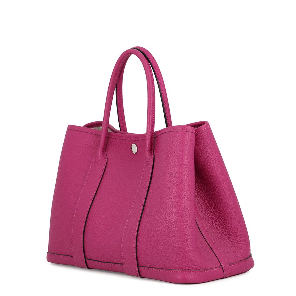 Hermes Tote Bag Garden Party TPM Lo-z Purple Silver Negotiating