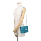 Hermes Chain Shoulder Bag Vel Mini Blue Izmir Silver Tadelakt
