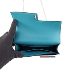 Hermes Chain Shoulder Bag Vel Mini Blue Izmir Silver Tadelakt