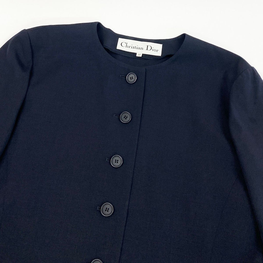 Dior Set Skirt Suit Color Jacket Flare 13 Navy — view 4