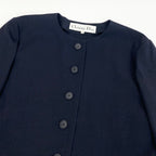Dior Set Skirt Suit Color Jacket Flare 13 Navy — view 4