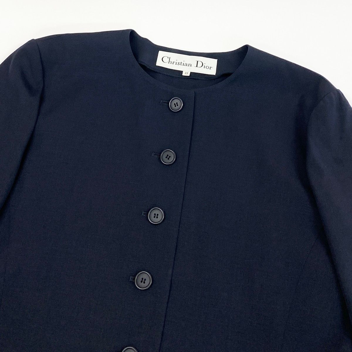 Dior Set Skirt Suit Color Jacket Flare 13 Navy — view 4