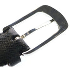 Louis Vuitton Ceinture Eclipse Classic Taiga Leather Belt Black Silver