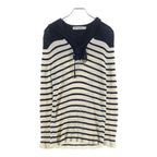 Dior Sera Color Border Knit Ivory Navy 40 Sweater — view 2