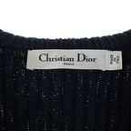 Dior Sera Color Border Knit Ivory Navy 40 Sweater — view 7