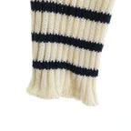 Dior Sera Color Border Knit Ivory Navy 40 Sweater — view 6