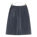 Chanel Vintage Leather Long Skirt Black 36