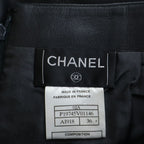 Chanel Vintage Leather Long Skirt Black 36 — view 6