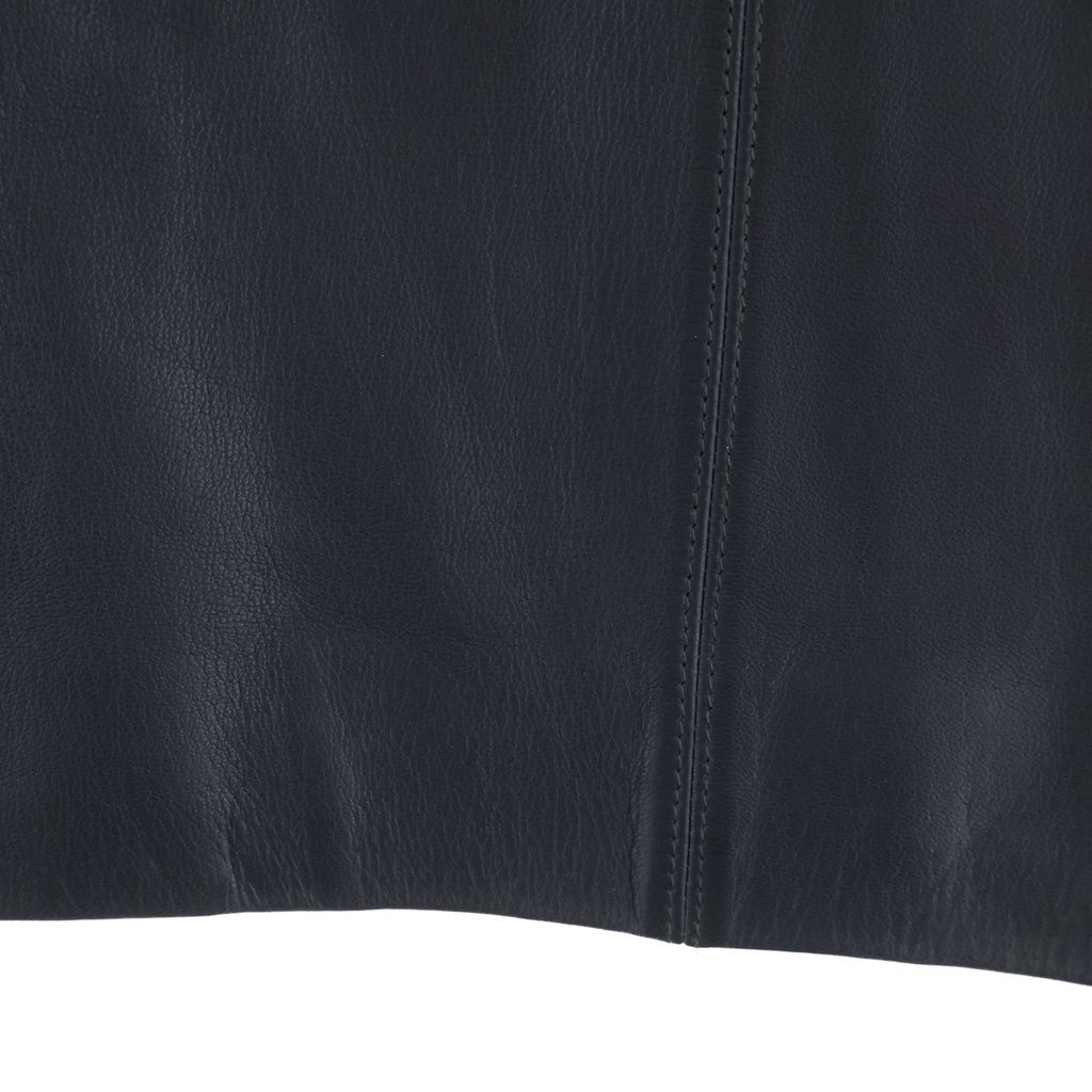 Chanel Vintage Leather Long Skirt Black 36 — view 5