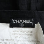 Chanel Vintage Coco Button Knee Length Skirt Black 40 — view 6