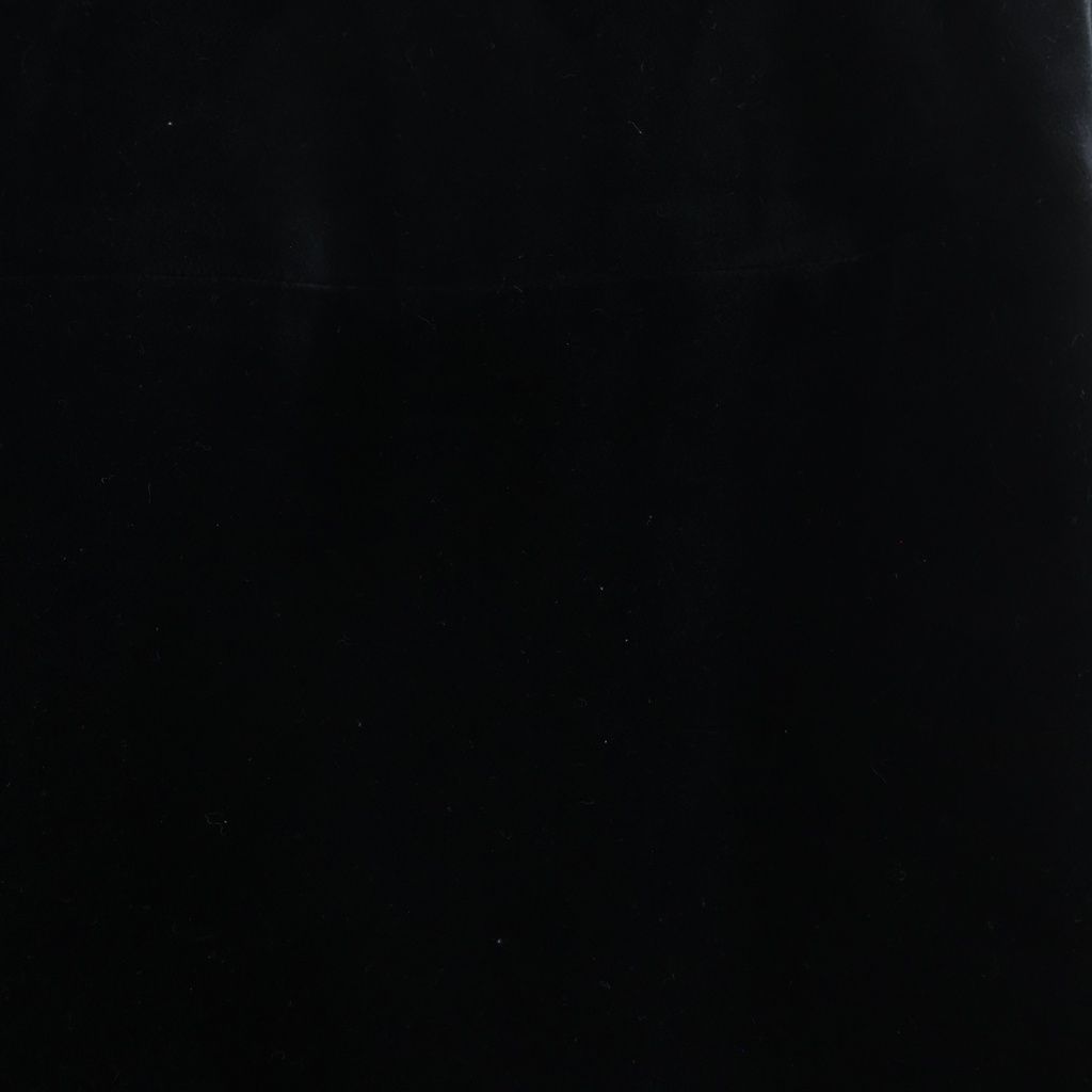 Chanel Vintage Coco Button Knee Length Velour Tight Skirt Black 40 — view 3