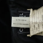 Chanel Vintage Coco Button Knee Length Velour Tight Skirt Black 40 — view 8
