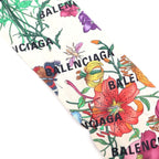 Gucci the Hacker Flora Print Silk Neck Bow the Project Floral Scarf White