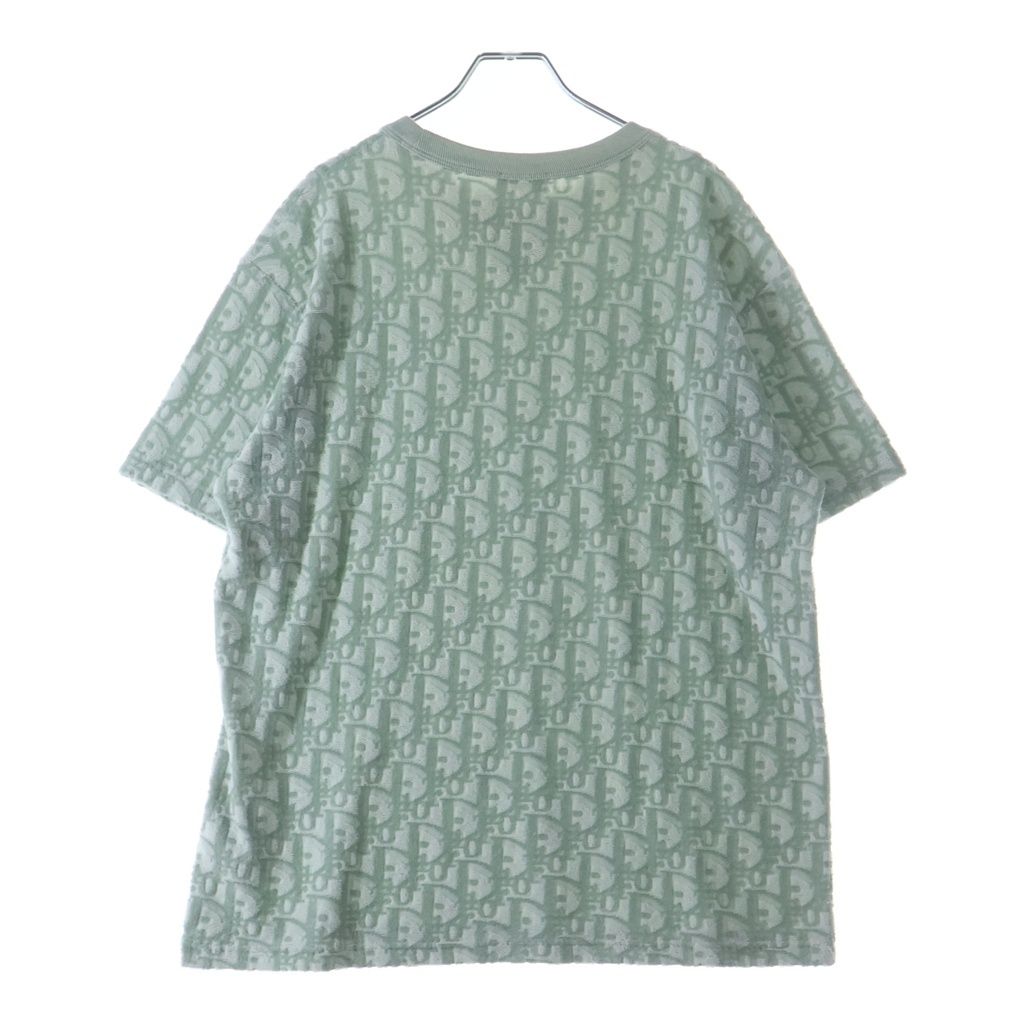 Dior Oblique Logo S Tee Pile T-Shirt Green — view 2