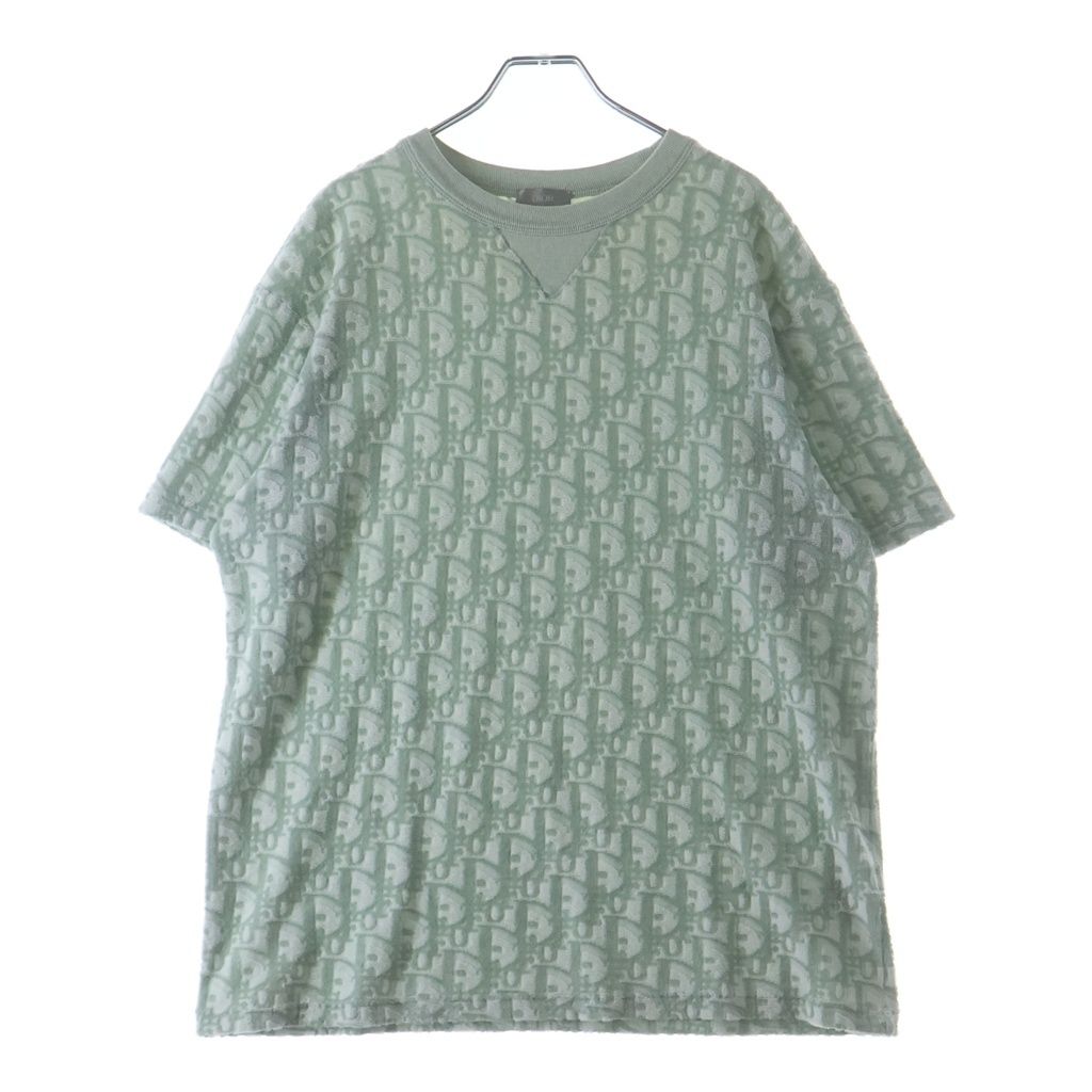 Dior Oblique Logo S Tee Pile T-Shirt Green