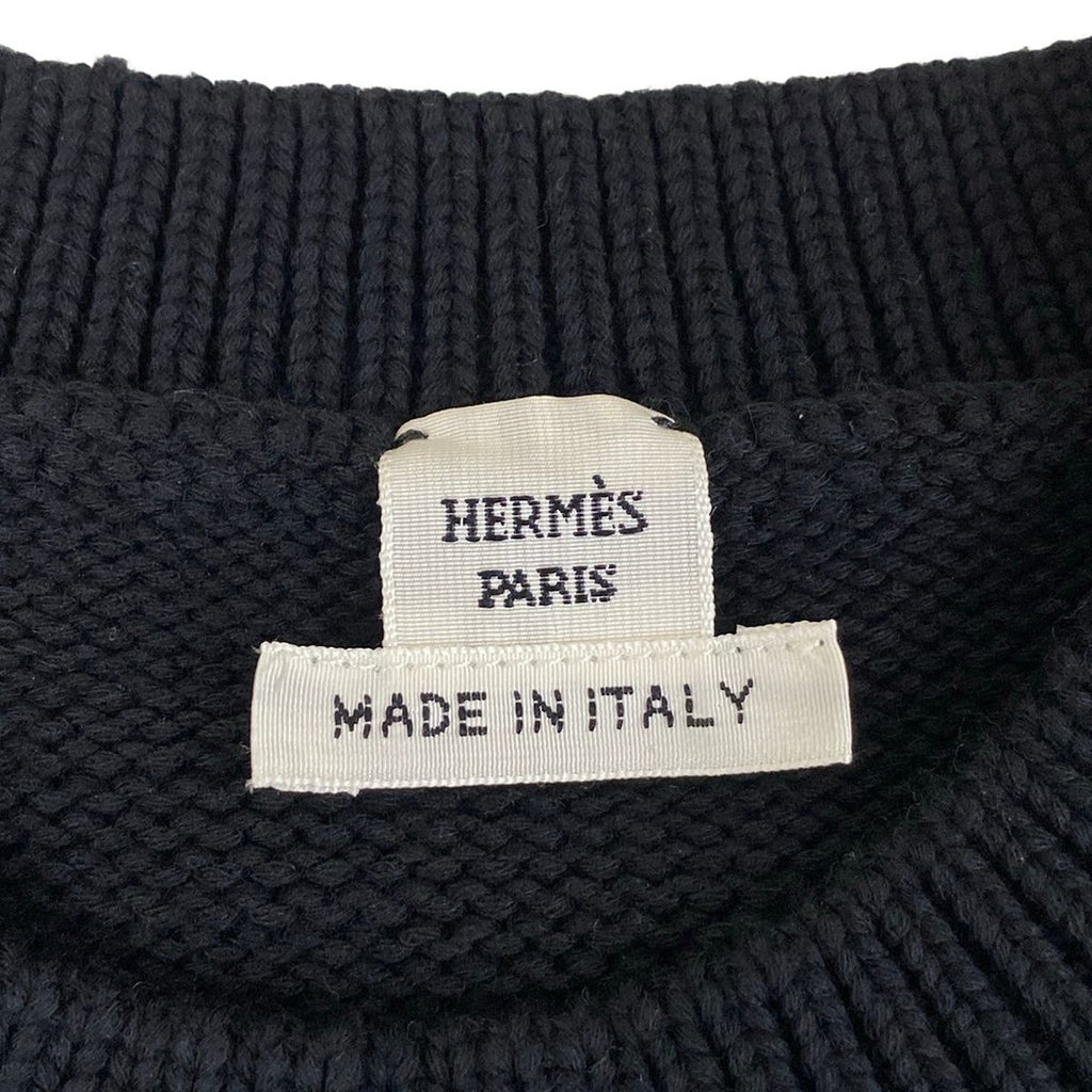 Hermes Vest 38 M Navy Blue Candy Libris Cotton — view 3