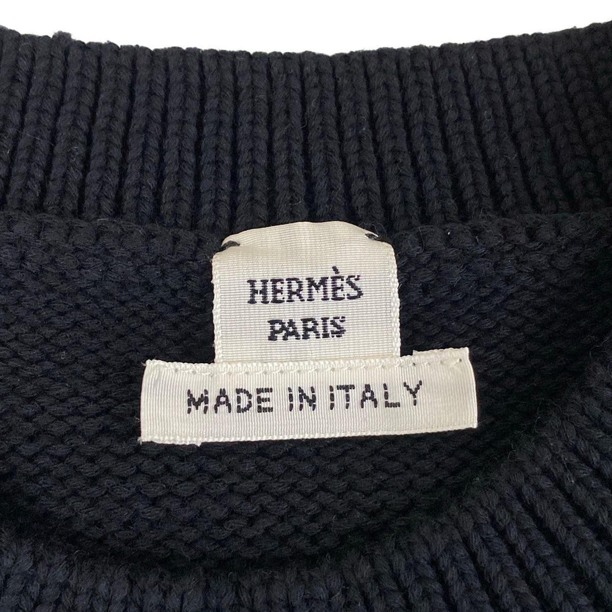 Hermes Vest 38 M Navy Blue Candy Libris Cotton — view 3
