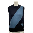 Hermes Vest 38 M Navy Blue Candy Libris Cotton