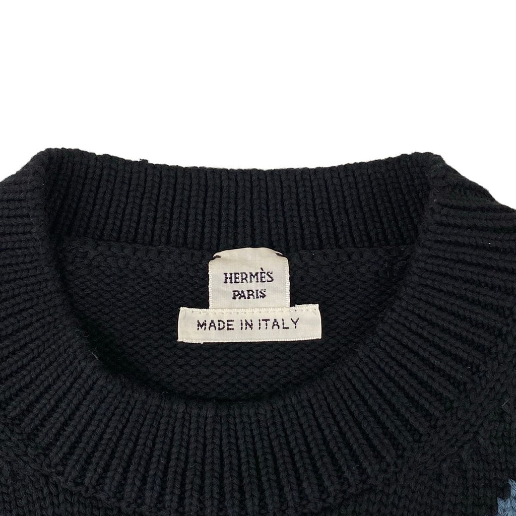 Hermes Vest 38 M Navy Blue Candy Libris Cotton — view 6