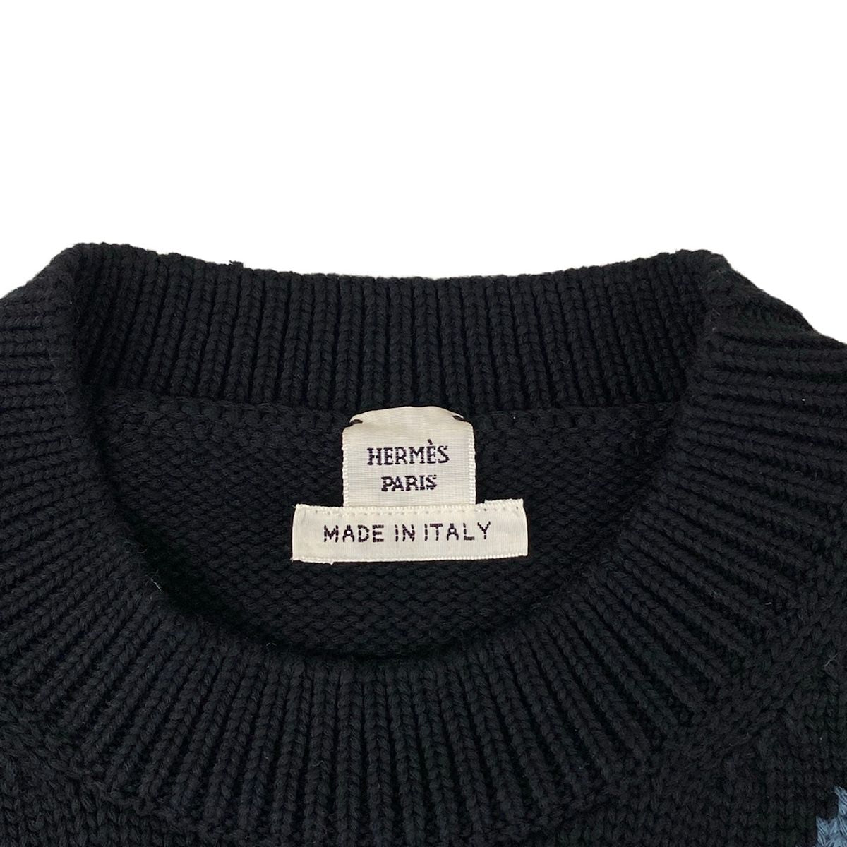 Hermes Vest 38 M Navy Blue Candy Libris Cotton — view 6