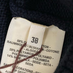 Hermes Vest 38 M Navy Blue Candy Libris Cotton — view 5