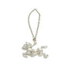 Hermes Cheval Horse 925 Sterling Silver Charm Key Holder