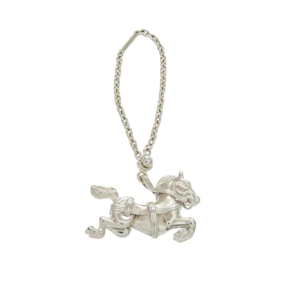 Hermes Cheval Horse 925 Sterling Silver Charm Key Holder