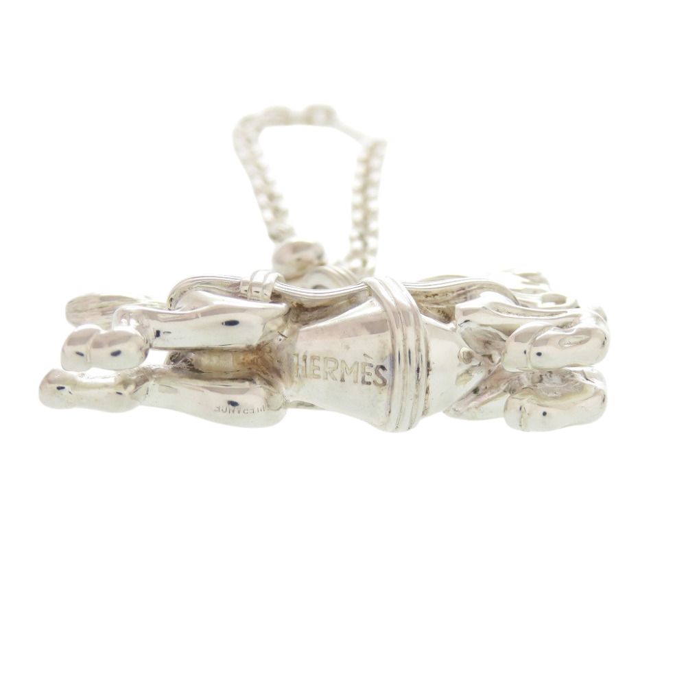 Hermes Cheval Horse 925 Sterling Silver Charm Key Holder