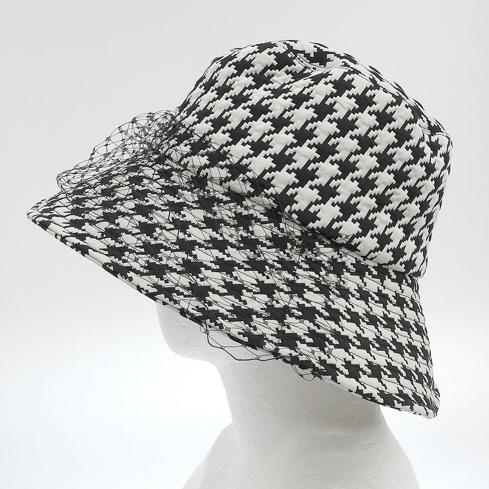 Dior Houndstooth Tulle Hat 59 Almost — view 2